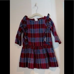 Adorable red/blue plaid print dress. Size 4. Tea collection. Great condition.